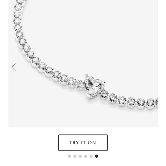 Pandora Tennis Bracelet with Heart - Picture 2 of 6